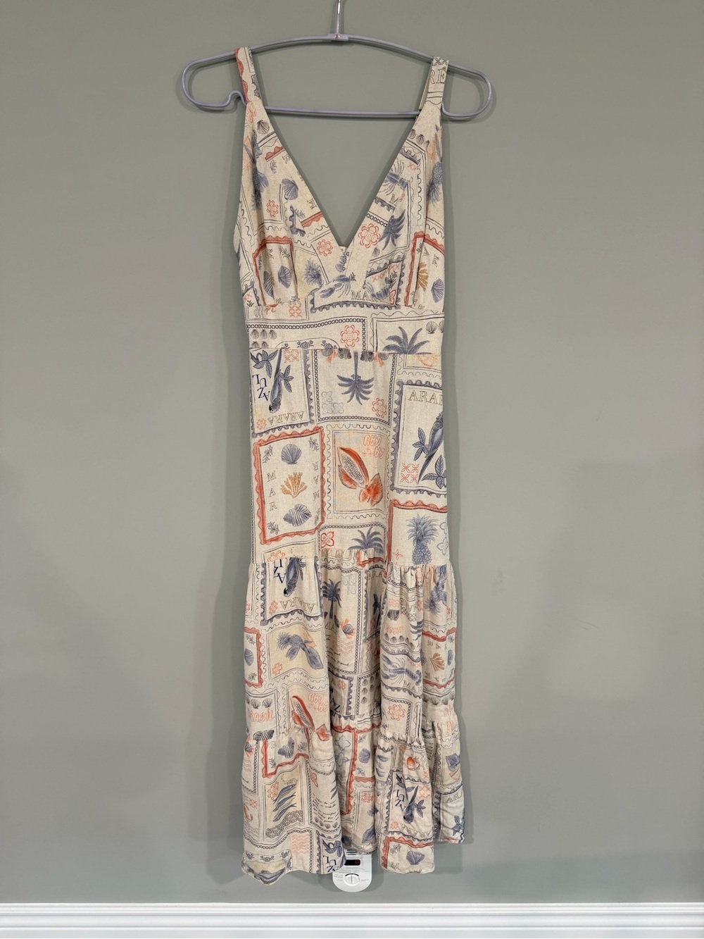 Marfinno Sleeveless V-Neck Patchwork Print Maxi Dress size PP (XXS in Spanish)